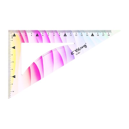 Set of geometric flexible silicone (ruler 30cm+2 squares+transporter) gradient-4