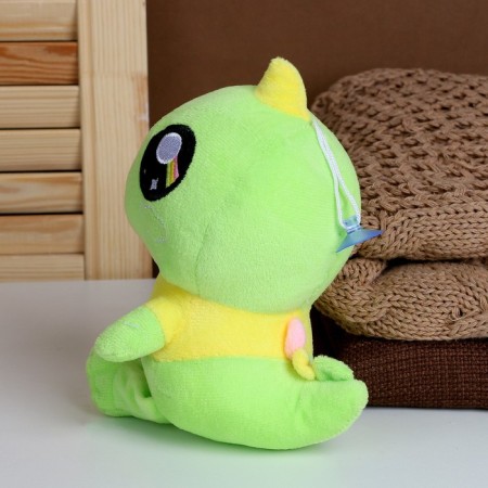 Soft toy "dinosaurus" in a jacket with a rainbow, 20 cm-3