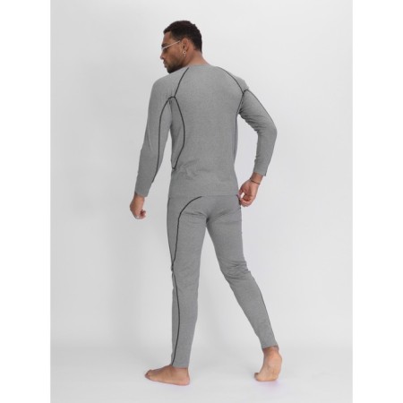Thermal underwear is male, size 52-54, the color is light gray-11