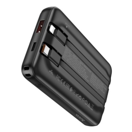 External battery Hoco J92, 10,000 mAh, 3 a, display, Besp. Charging, Type-C, Lightning, Black-3