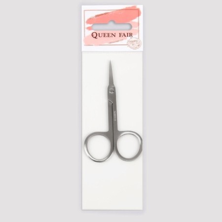 Scissors are manicure, for cuticles, straight, narrow, 9 cm, silver color-4