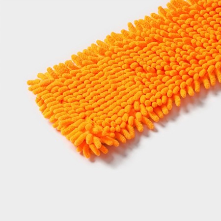 Nozzle for a flat mop of the share, 43 × 13 cm, microfiber booklies, orange color-2