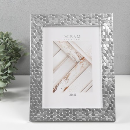 Photo frame plastic Gallery 15x21 cm, 651628 metallic (plastic screen)