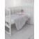 Blanket - "peas" bedspread, size 100x118 cm, gray color