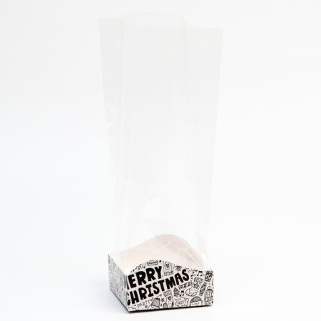 Package with a hard bottom "New Year's newspaper", 10 x 10 x 32 cm-1