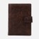 Male purse on the button, 3 in 1, for auto documents, passports, cards, bills, brown color