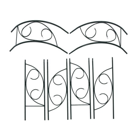 Sadovaya arch, collapsible, 250 × 120 × 30 cm, metal, green, "pattern-1"-1