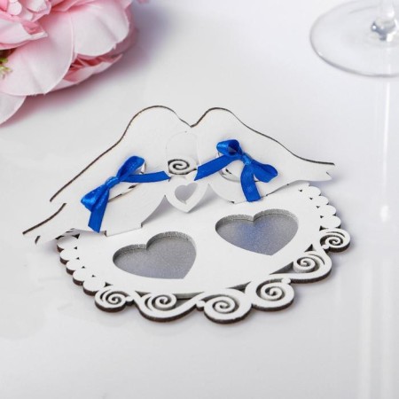 Renaissance stand stand, 15x12.5x6.2 cm, blue-serebly-1