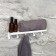 Shelf with hooks "Loft Art", 35 × 10 × 6.5 cm, white color