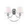 Wall lamp 40W, 2HE14, 22x32 cm, chrome