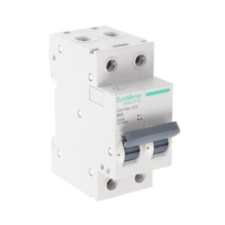 The circuit breaker SE City9 SET, B, 63 A, 2P, 4.5 KA, 230 V-1