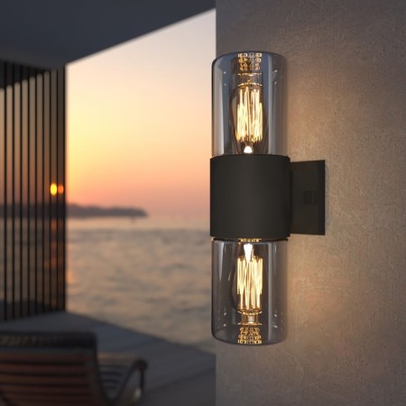 Street wall lamp Elektrostandard, Roil, 175x110x340 mm, E27, black color