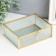 Casket glass with a metal frame "Rectangular. Squares" 18.5x14x6.5 cm