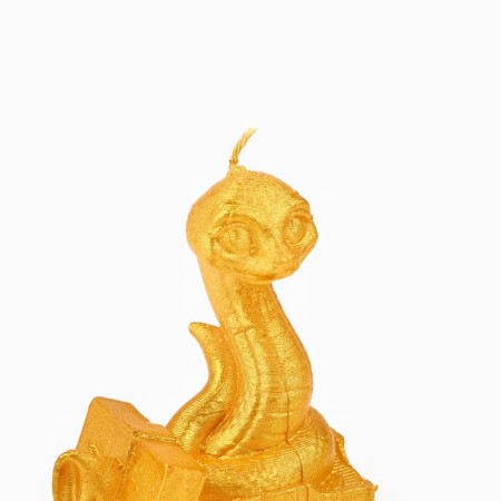 New Year's candle "Snake with a gift", for the New Year, gold 77 x 61 x 35-4
