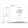 Sink over the Marko Blues washing machine, 60x55 cm