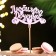 Topper wooden "beloved daughter" Lilac 13x8 cm