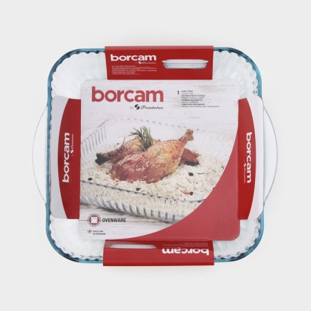 Glass form for baking, 3.2 l, 28 × 28 × 6 cm-5