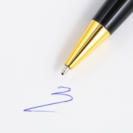 Pen in the gift case “Best Teacher”, metal, blue paste, writing node 1.0 mm-5