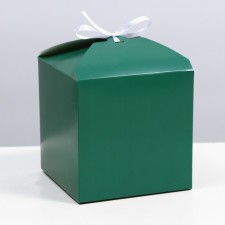 Folding emerald box, 14 x 14 x 14 cm