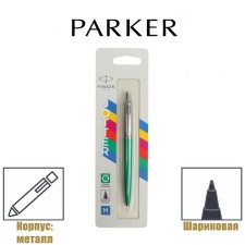 Ballpoint pen Parker Jotter Color M, plastic, green, blue ink, blister