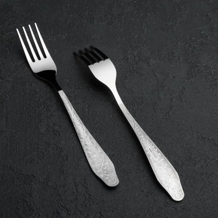 Dining room "Dubrava", h = 19.5 cm, thickness 2 mm, silver color