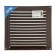Ventilation grate Zein Lux RM2525KR, 250 x 250 mm, with a grid, metal, brown