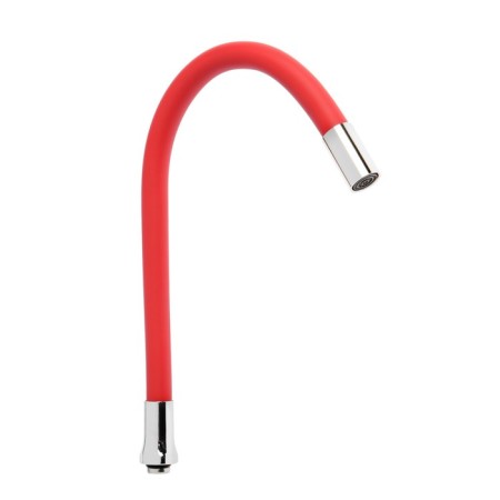 Pour for the Zein mixer, 3/4 ", flexible, silicone, stainless steel, 50 cm, plastic mesh, red-3