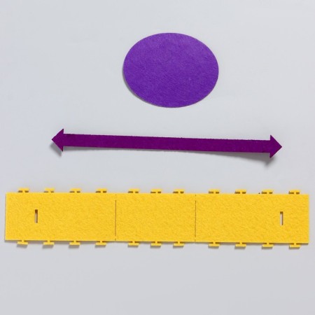 Set for creating an Easter basket made of felt "chicken"-5