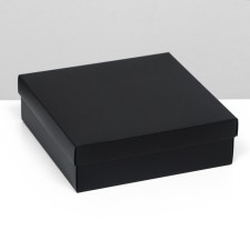 The box is folding, the lid is, black, 20 x 20 x 6 cm