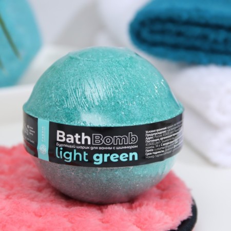 Light Green shimmer bomb with shimmer, 120 g-3