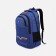 A backpack with a zipper, 2 external pockets, blue color