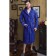 Male bathrobe, hood+Kant, size 50, blue, maer