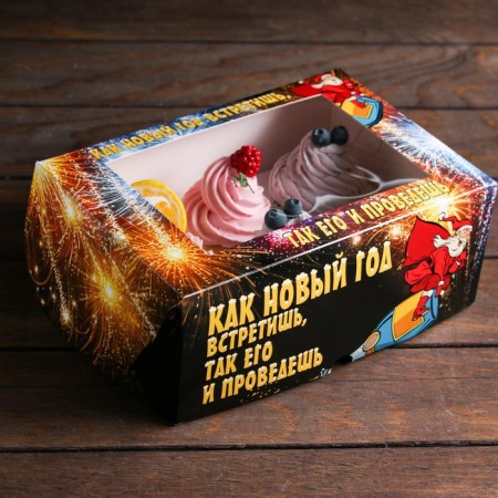 Packaging for 6 cupcakes with the "meet" window, 25 x 17 x 10 cm, 1 pc.-2