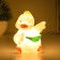 Nightlight "Dancer duck" LED 1W 3x LR44 white 5x8x11cm Risalux