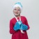 Carnival set "Magic Snow Maiden": hat, mittens, wig with pigtails, p. 56–58 cm