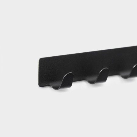 Self -adhesive metal Savanna Black Loft Plane, 4 hooks, 16 × 2 × 2.5 cm-3