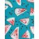 Pillow orthopedic roller with buckwheat luster, size 20x50 cm, watermelon, blue color