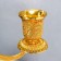 Summary Metal for 3 candles "Raja" Gold 22.5x8x24 cm