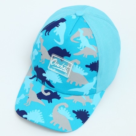 Children's cap for the boy "Dinosaurs", Blue color, rr 52-54, 5-7 years old-4