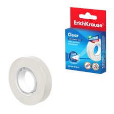 Adhesive tape stationery, 12 mm x 33 meters, Erichkrause Clear, transparent, in a box, with a Euro suspension