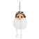 Soft toy "Puppet Model" on a key fob, 16 cm, white color