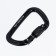 Carabiner with a clutch, 11x7 cm, 26 kn, black