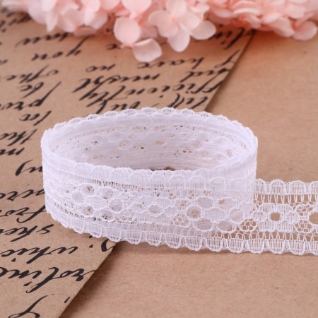 Capricon lace, 22 mm × 10 ± 1 m, white color-2
