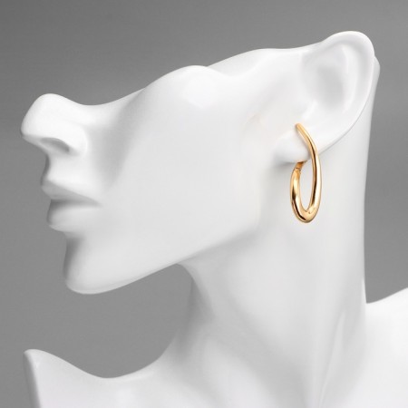 Earrings metal xuping wing, color pink gold-2