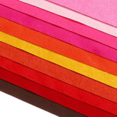 Color felt set, thickness 1 mm, A4 format, soft, 10 sheets, 10 colors, sunny colors-3