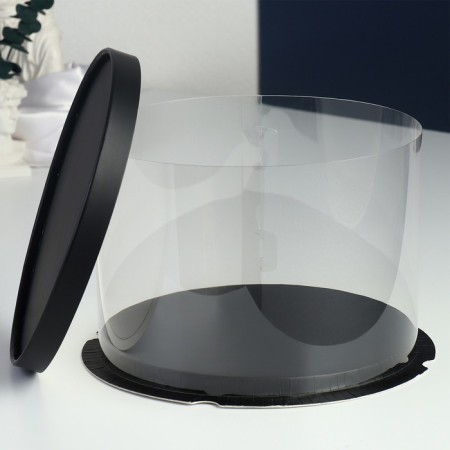 Cake box, confectionery packaging, “black”, 22 x 22 x 16 cm-1