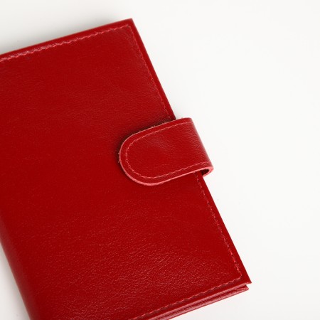 Cover for auto documents on the button, textura, red color-3