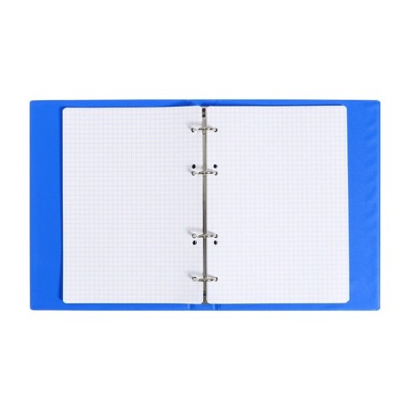 Notebook on rings A5 80 sheets in the Calligrata cage blue, PVC cover cover-1
