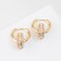 Earrings with the removable element "Transformer" circles, color gold with silver