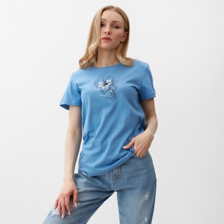 T -shirt female, blue color, size 46-3